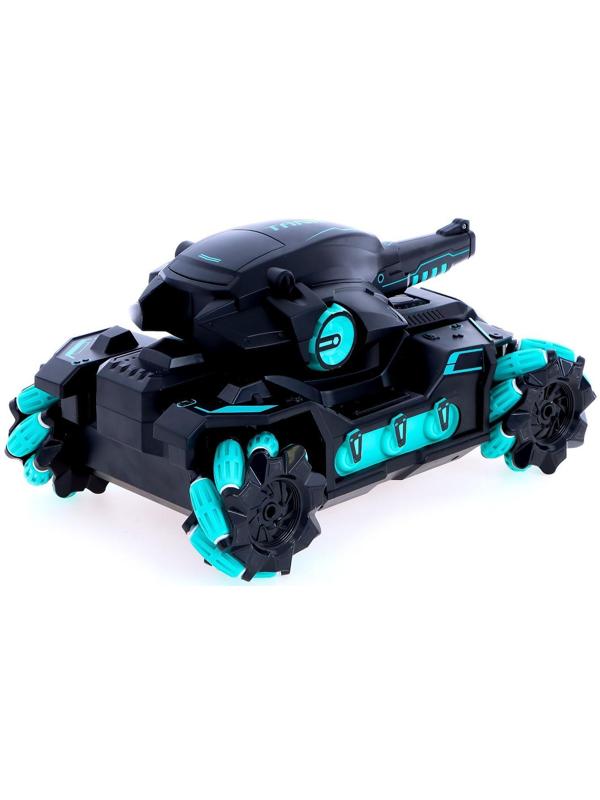 Радиоуправляемый танк Hengde «Tanl Fight» HD3988, управление жестами, стреляет гелевыми пулями, звук / Черно-синий