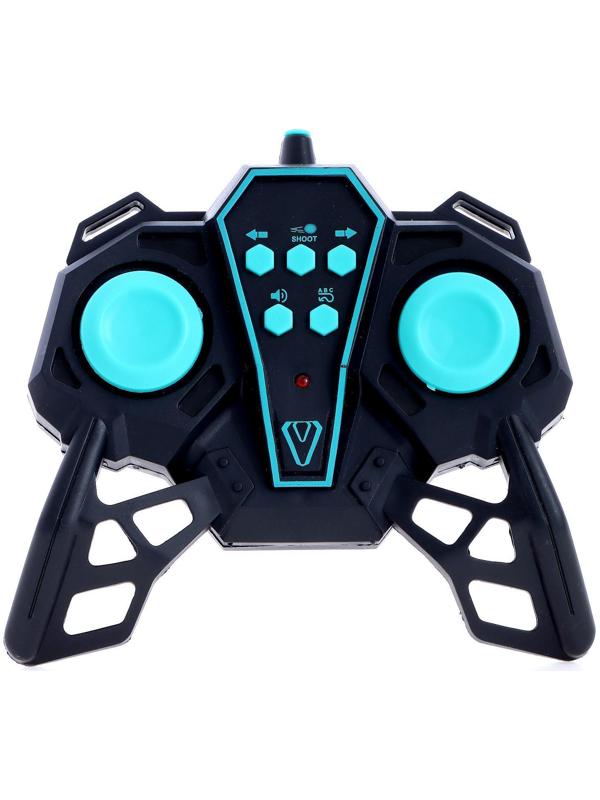 Радиоуправляемый танк Hengde «Tanl Fight» HD3988, управление жестами, стреляет гелевыми пулями, звук / Черно-синий