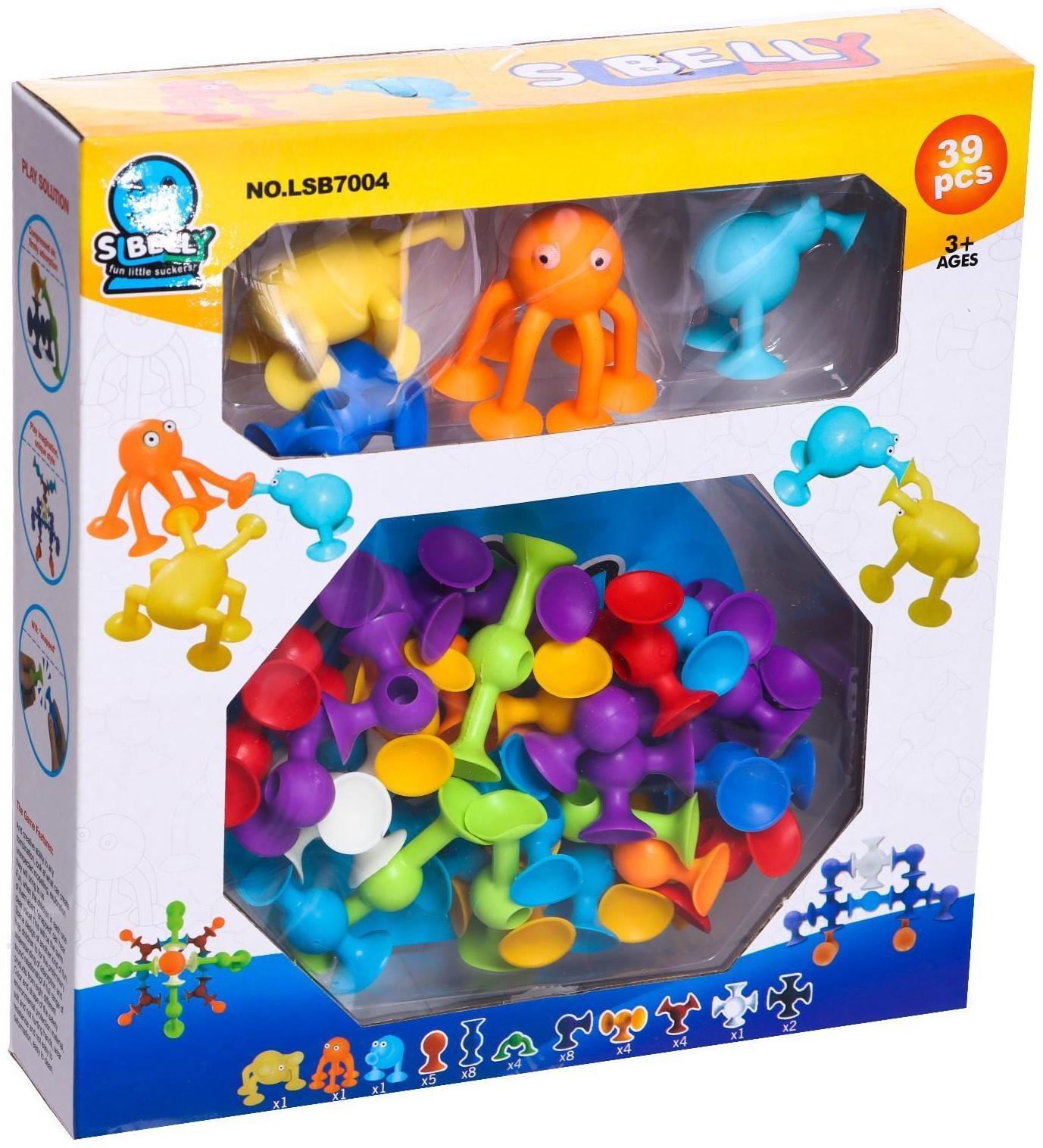 Конструктор «Забавные присоски», 39 деталей