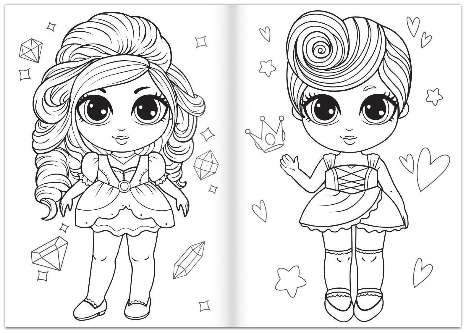 Набор раскрасок для девочек «Стильные девчонки», 4 шт. по 16 стр., формат А4