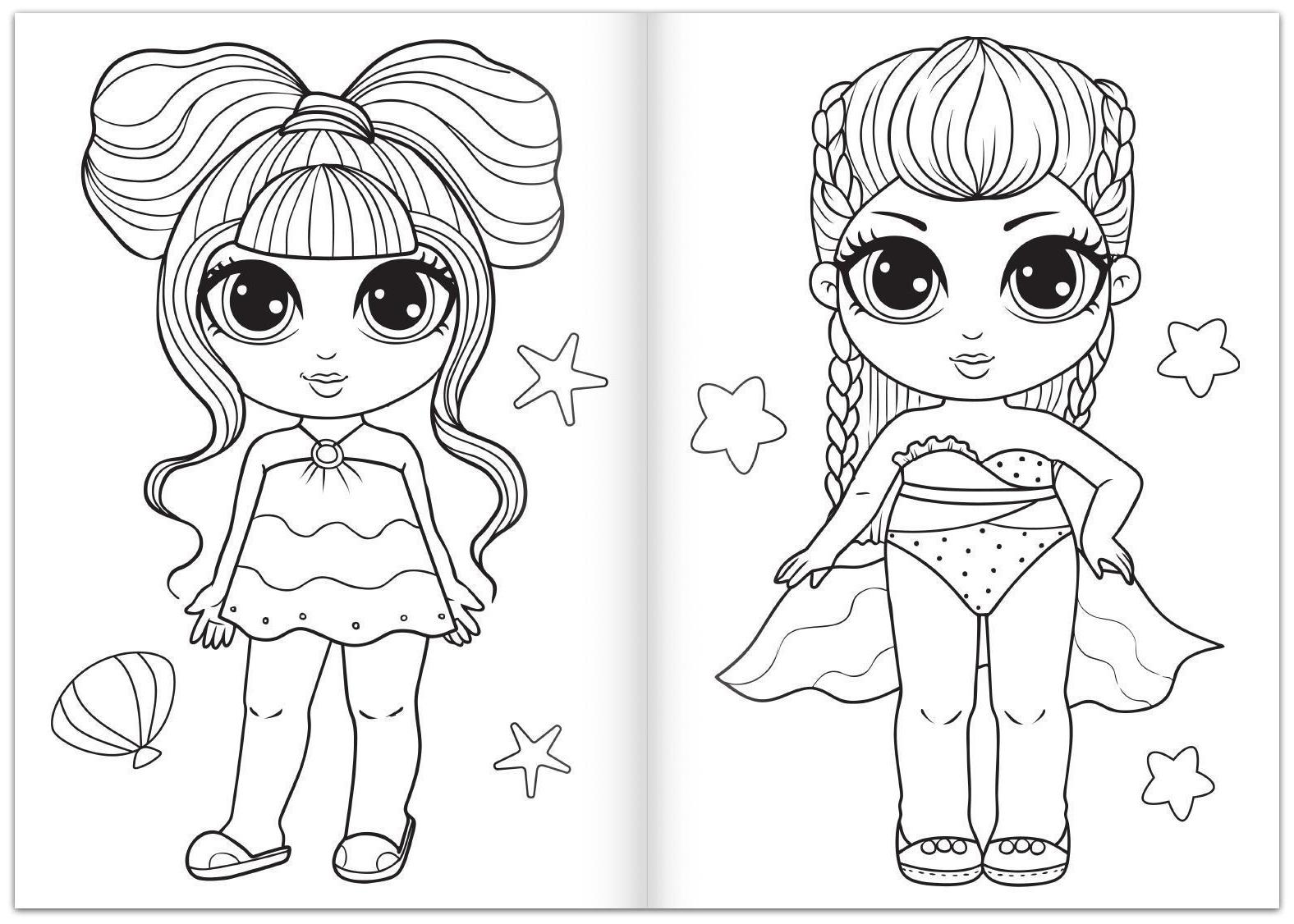 Набор раскрасок для девочек «Стильные девчонки», 4 шт. по 16 стр., формат А4