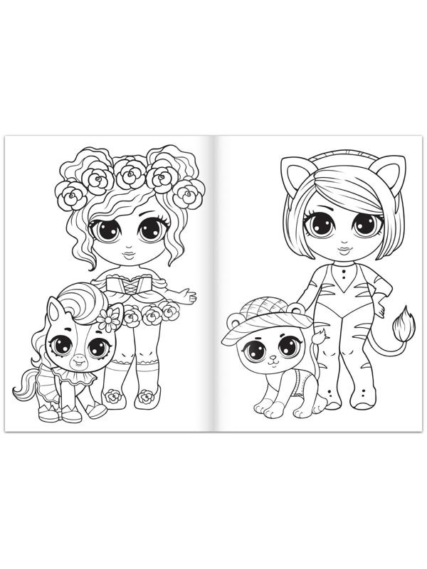 Набор раскрасок для девочек «Стильные девчонки», 4 шт. по 16 стр., формат А4