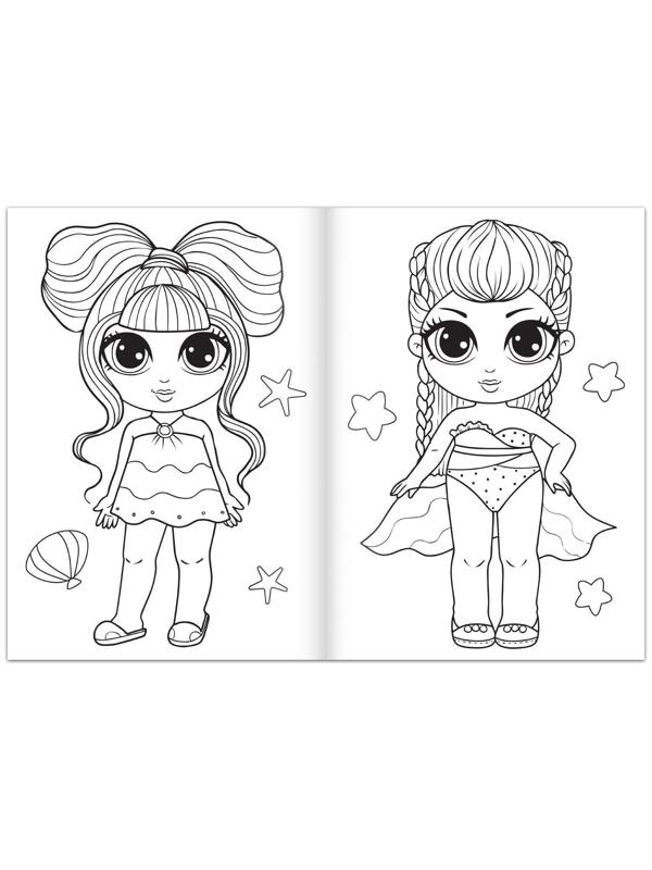 Набор раскрасок для девочек «Стильные девчонки», 4 шт. по 16 стр., формат А4