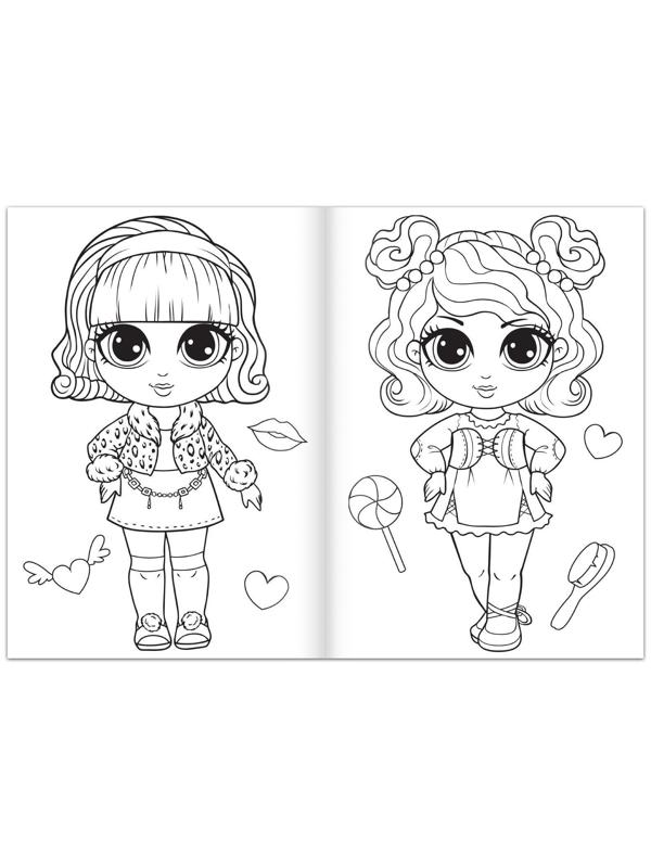 Набор раскрасок для девочек «Стильные девчонки», 4 шт. по 16 стр., формат А4