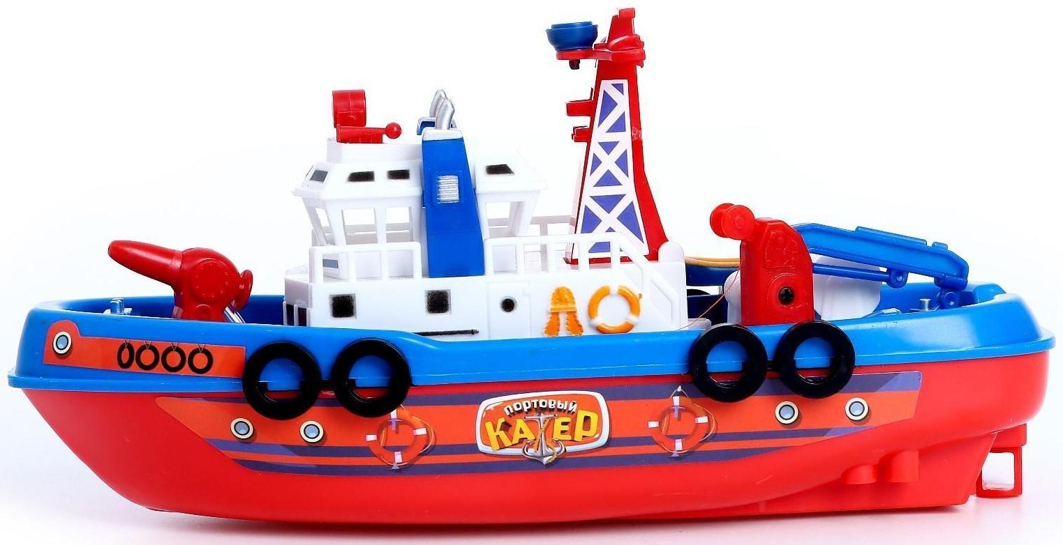 Катер «Городская Гавань», работает от батареек, плавает и стреляет водой