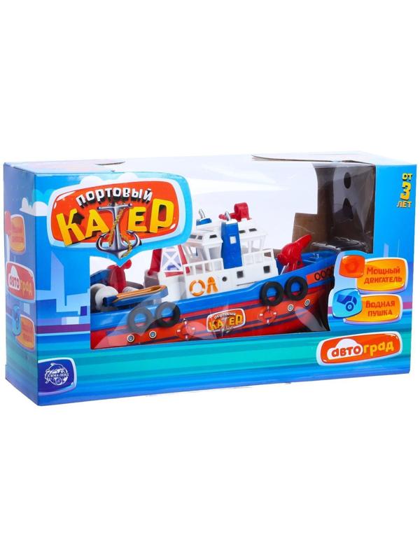 Катер «Городская Гавань», работает от батареек, плавает и стреляет водой