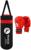 Набор боксёрский для начинающих RUSCO SPORT: мешок + перчатки, цвет чёрный/красный (4 OZ)