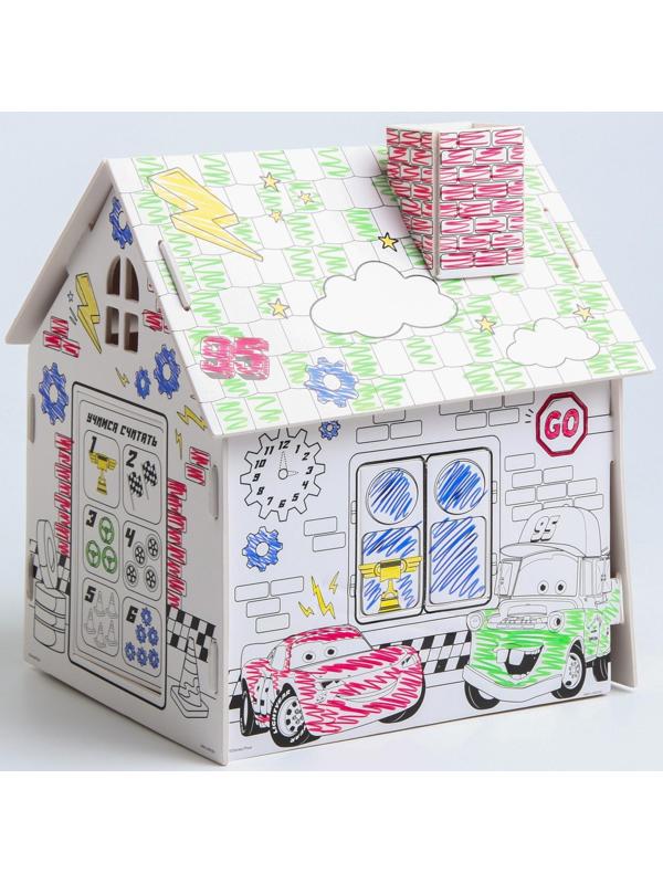 Дом-раскраска 3 в 1 «Тачки», набор для творчества, 16 × 18 × 22 см