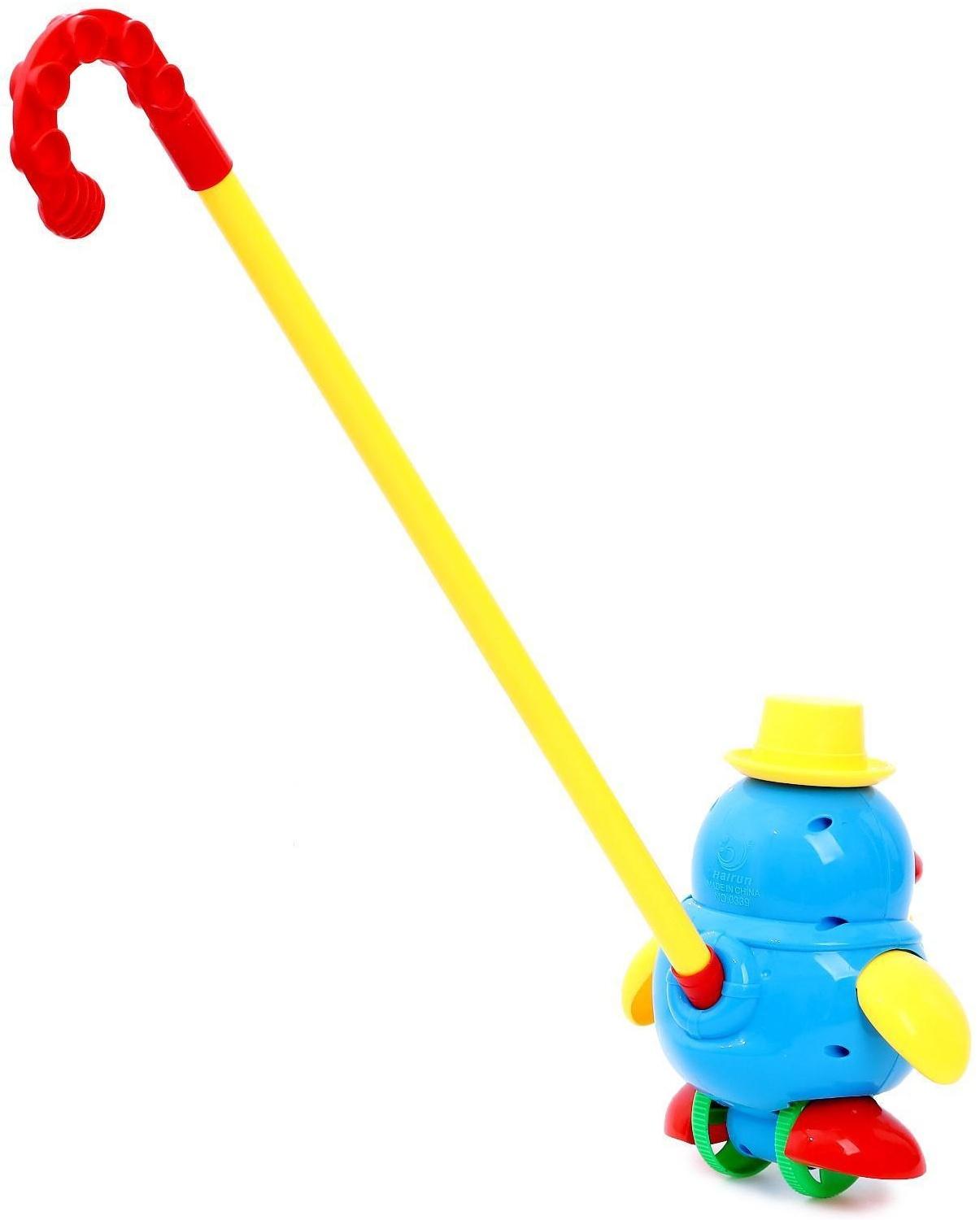 Каталка на палочке «Пингвин», цвета МИКС