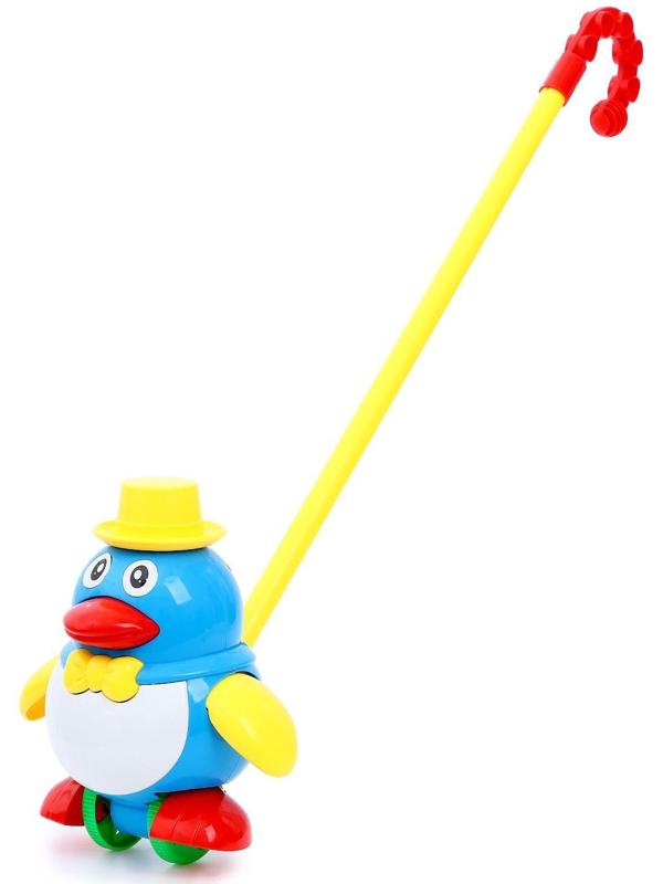 Каталка на палочке «Пингвин», цвета МИКС