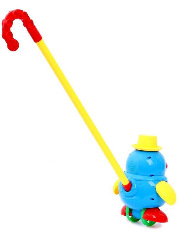 Каталка на палочке «Пингвин», цвета МИКС