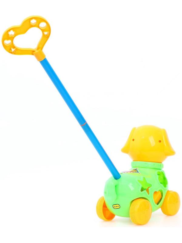 Каталка на палочке «Собачка», с сортером, цвета МИКС