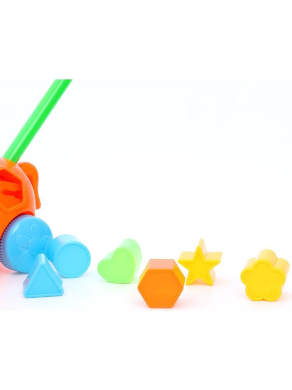 Каталка на палочке «Слоник», с сортером цвета МИКС