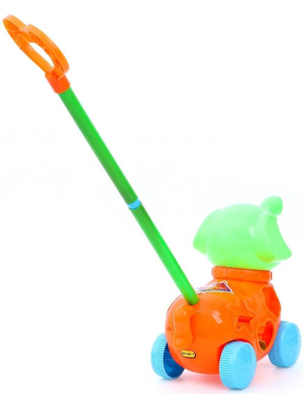 Каталка на палочке «Слоник», с сортером цвета МИКС