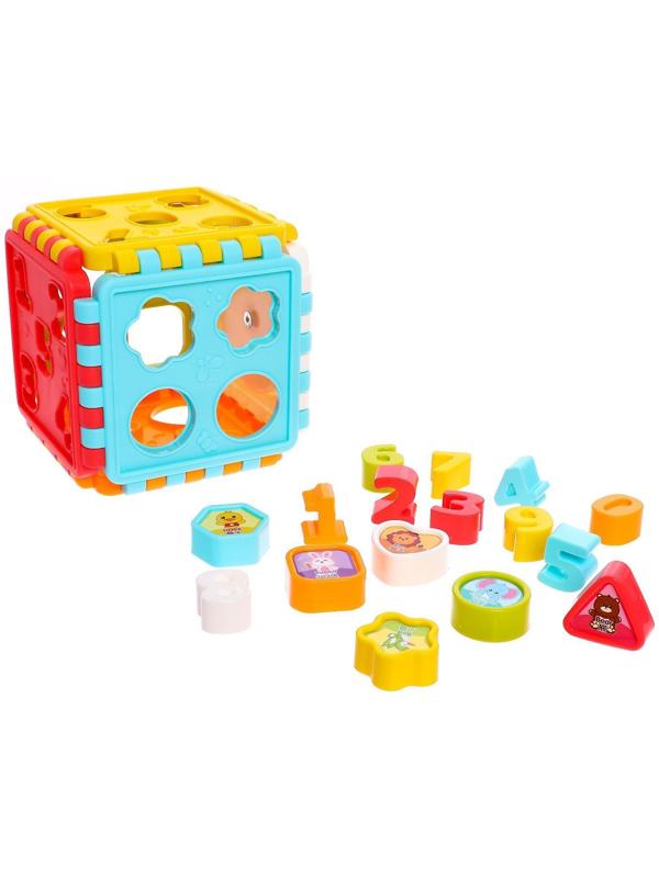 Развивающая игрушка-сортер «Куб», с часиками