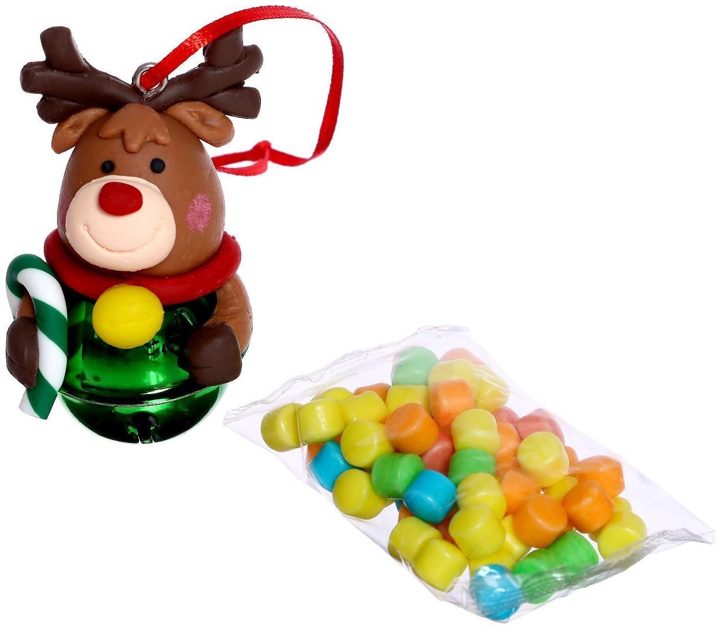 Новогодний шар «Оленёнок», игрушка с конфетами