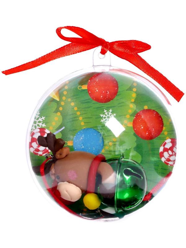 Новогодний шар «Оленёнок», игрушка с конфетами