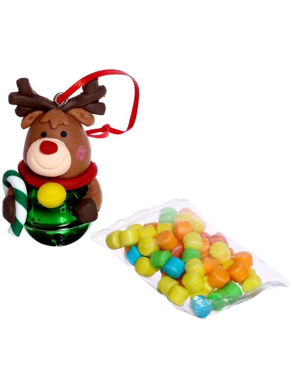 Новогодний шар «Оленёнок», игрушка с конфетами