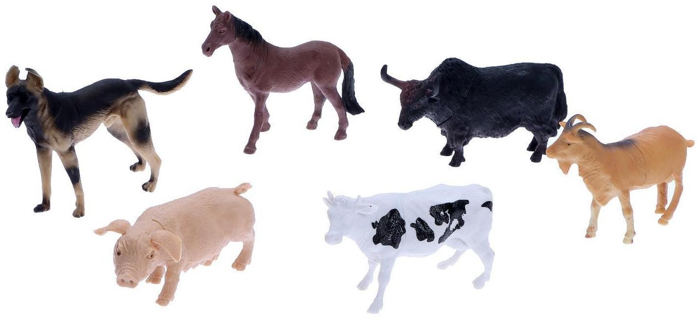Набор домашних животных «Ферма», 6 штук
