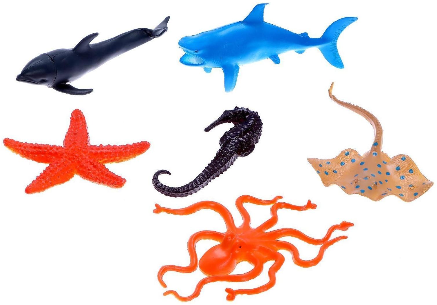 Набор морских животных «Подводное братство», 6 штук, МИКС