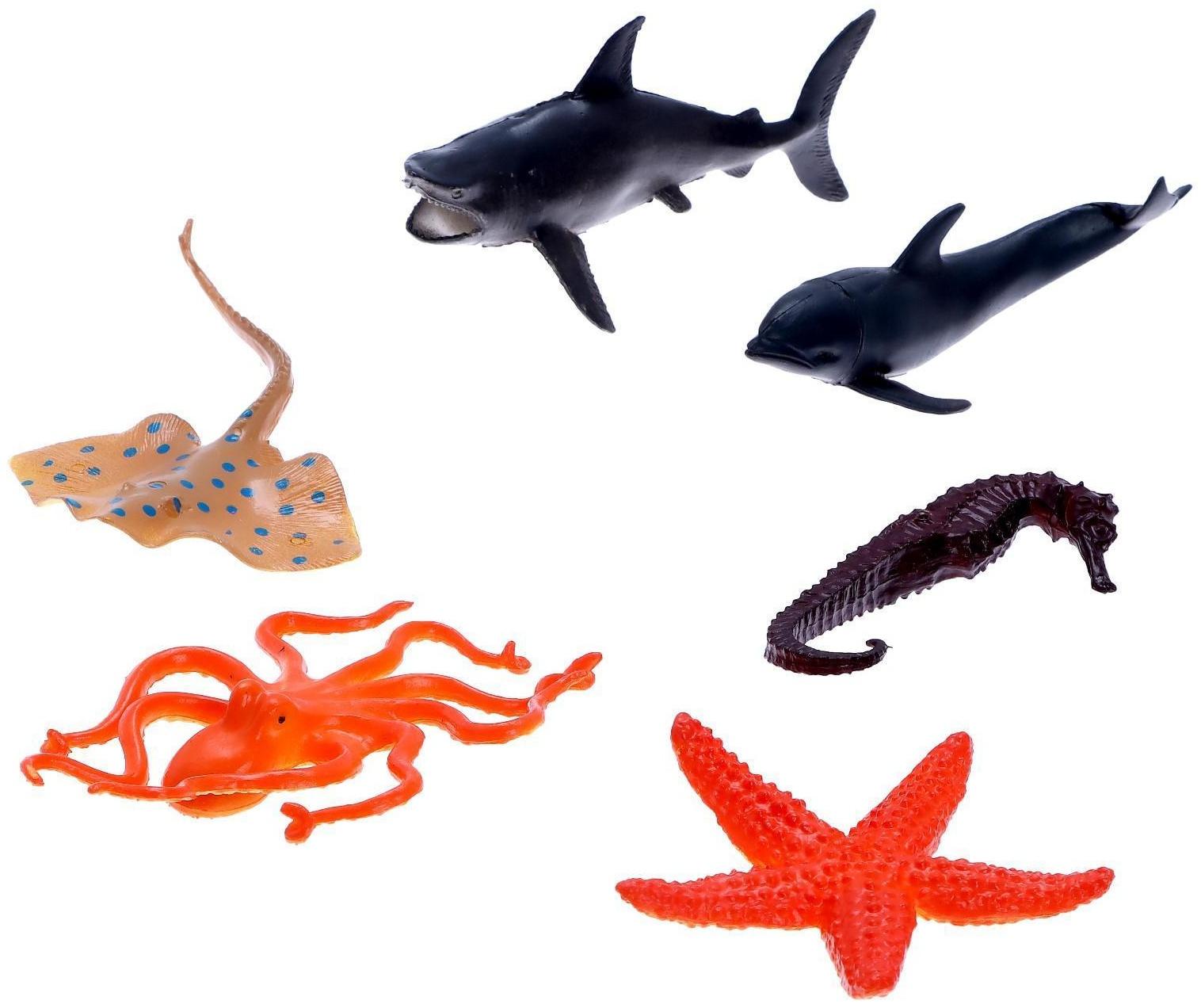 Набор морских животных «Подводное братство», 6 штук, МИКС