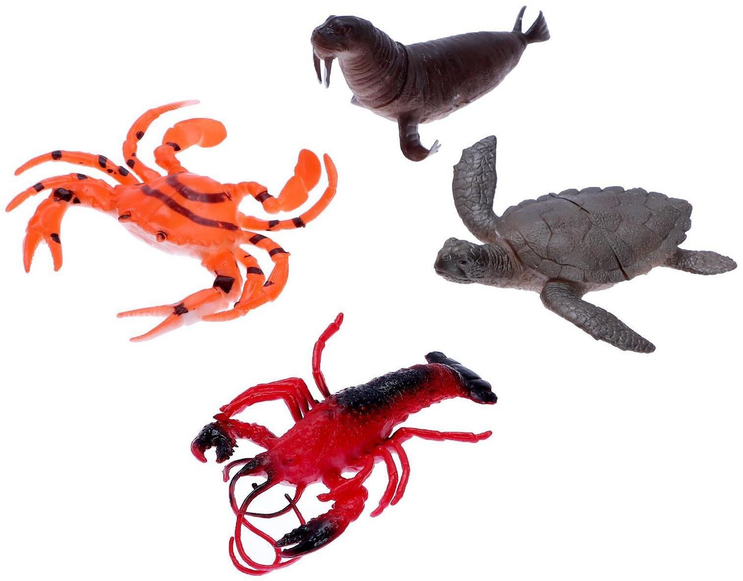 Набор морских животных «Четыре друга», 4 штуки