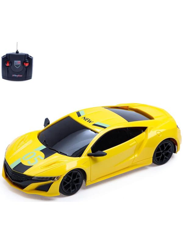 Машина радиоуправляемая «Купе», работает от аккумулятора, цвет жёлтый