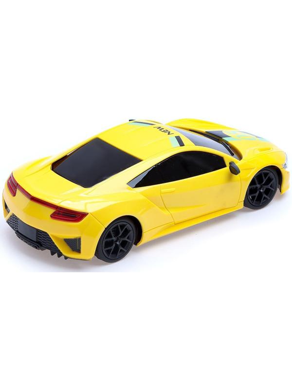 Машина радиоуправляемая «Купе», работает от аккумулятора, цвет жёлтый