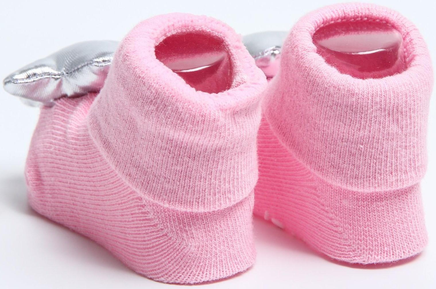 Носочки - погремушки на ножки «С Новым Годом, принцесса», набор 2шт., новогодняя подарочная упаковка