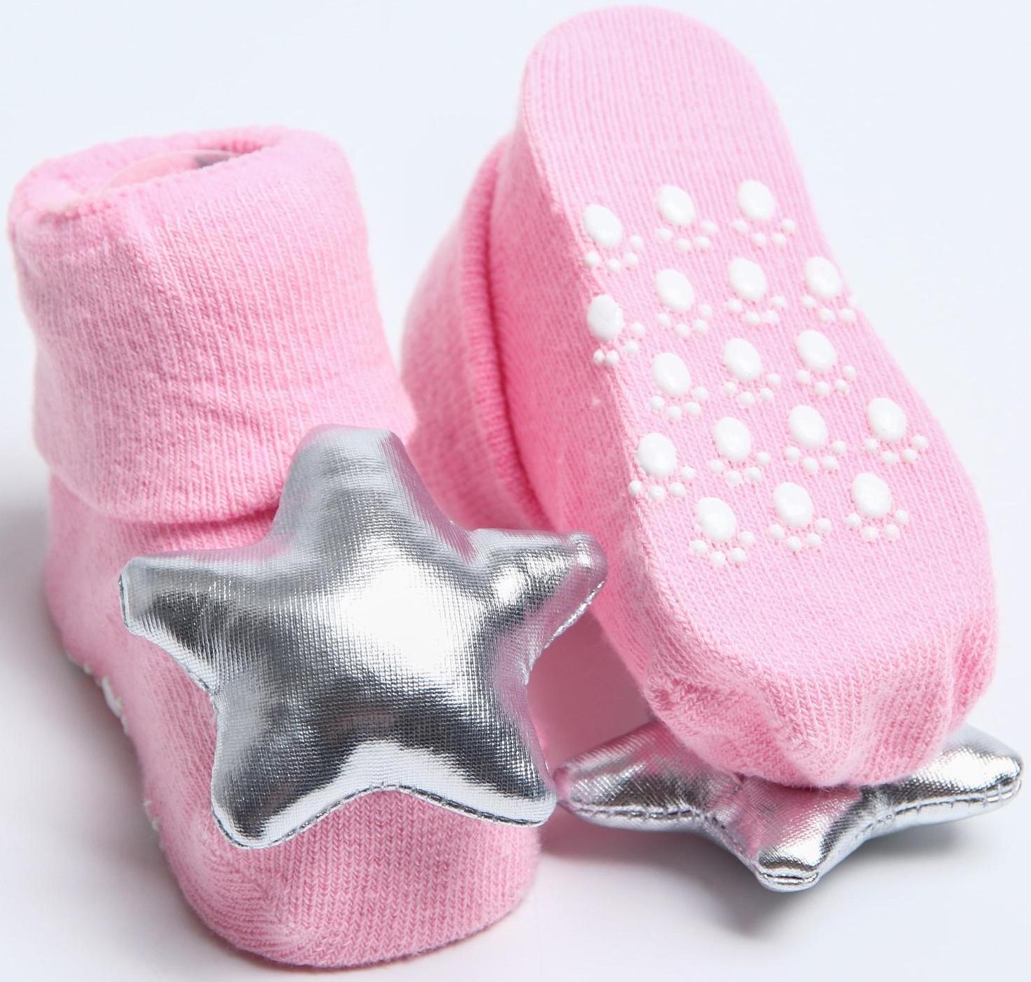 Носочки - погремушки на ножки «С Новым Годом, принцесса», набор 2шт., новогодняя подарочная упаковка