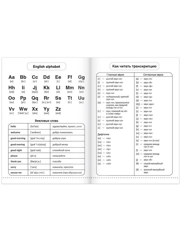 Словарь для записи английских слов English notebook. «Бульдог», 52 стр.