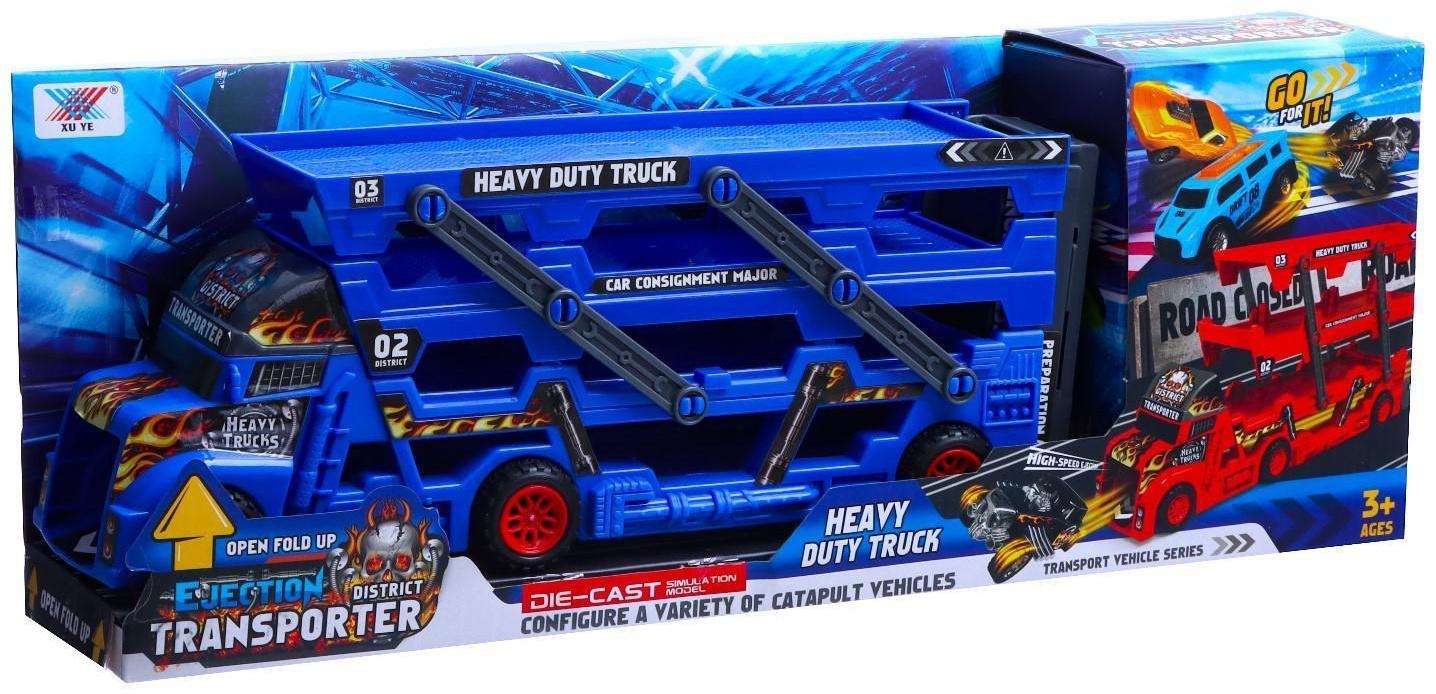 Грузовик «Пламя», с 6 металлическими машинами и запуском, МИКС