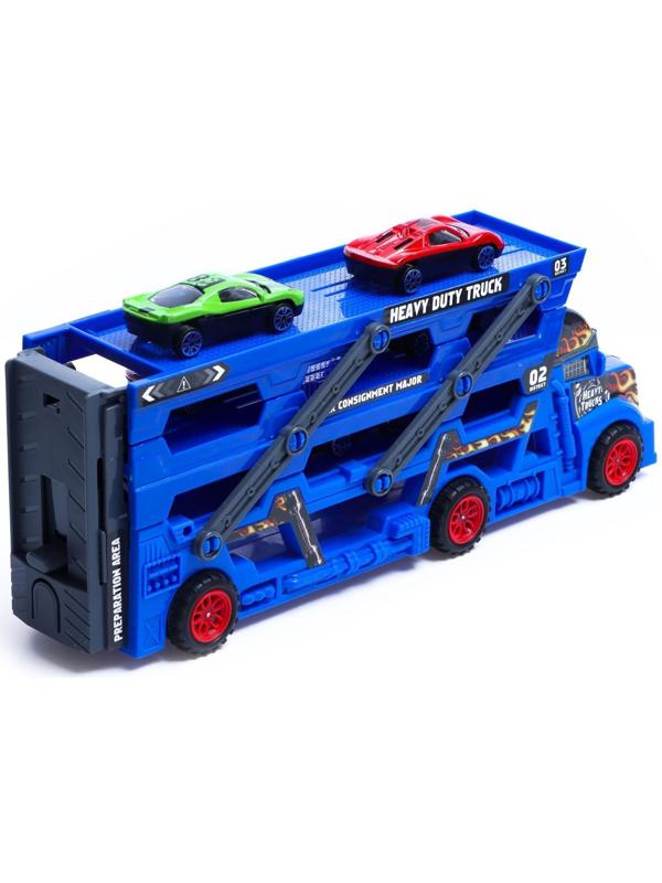 Грузовик «Пламя», с 6 металлическими машинами и запуском, МИКС