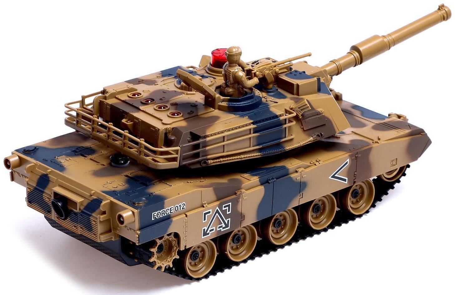 Танк радиоуправляемый «Армия», с эффектом дыма, работает от аккумулятора