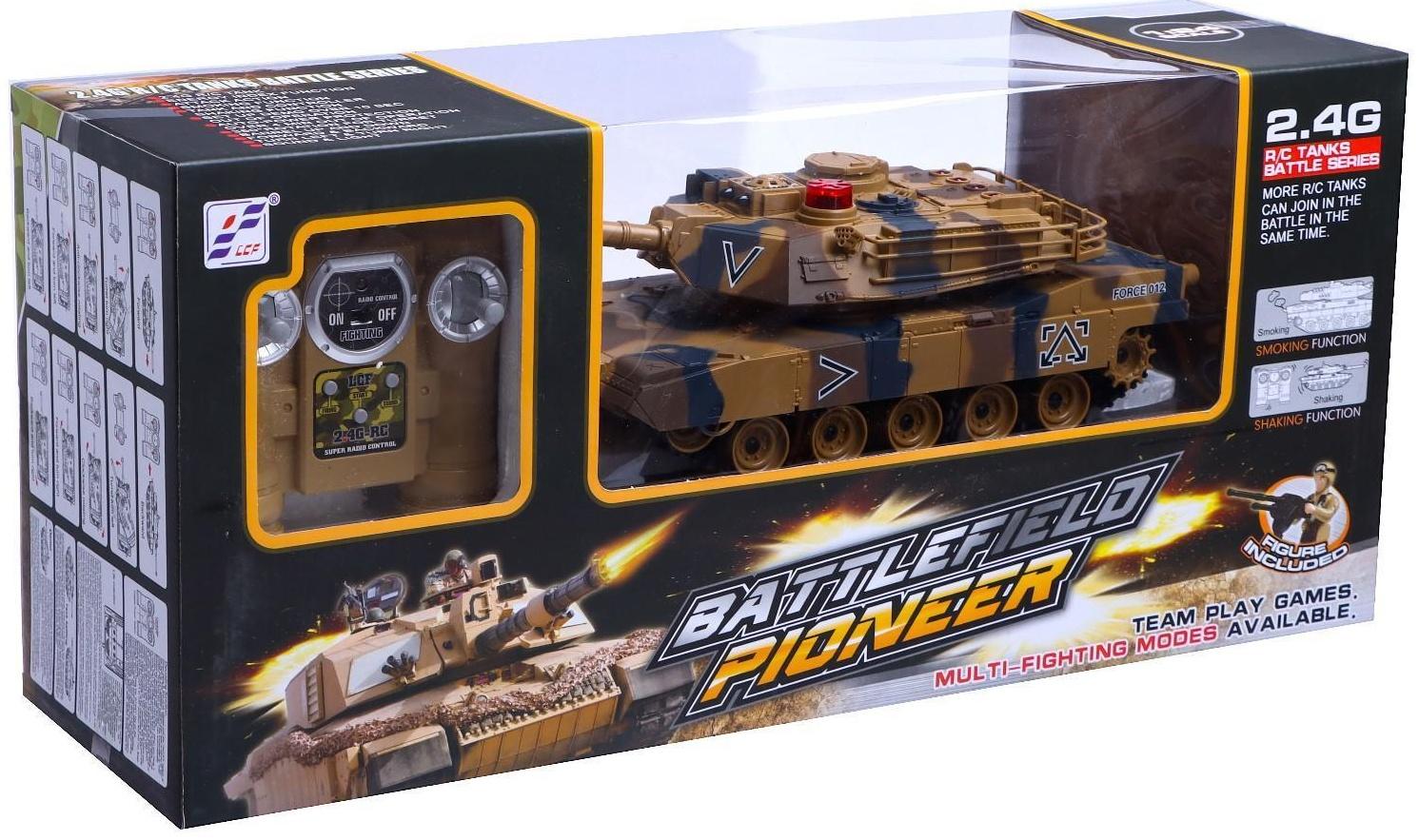 Танк радиоуправляемый «Армия», с эффектом дыма, работает от аккумулятора