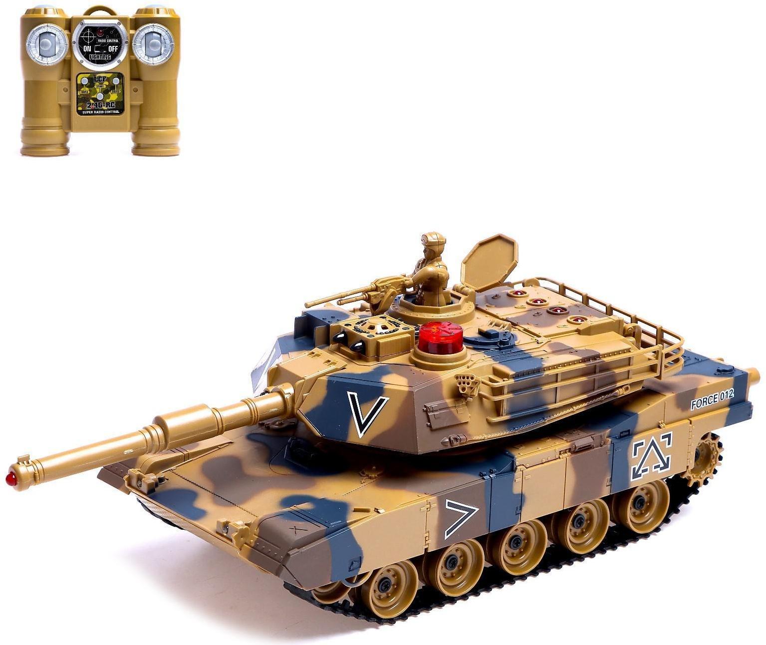 Танк радиоуправляемый «Армия», с эффектом дыма, работает от аккумулятора