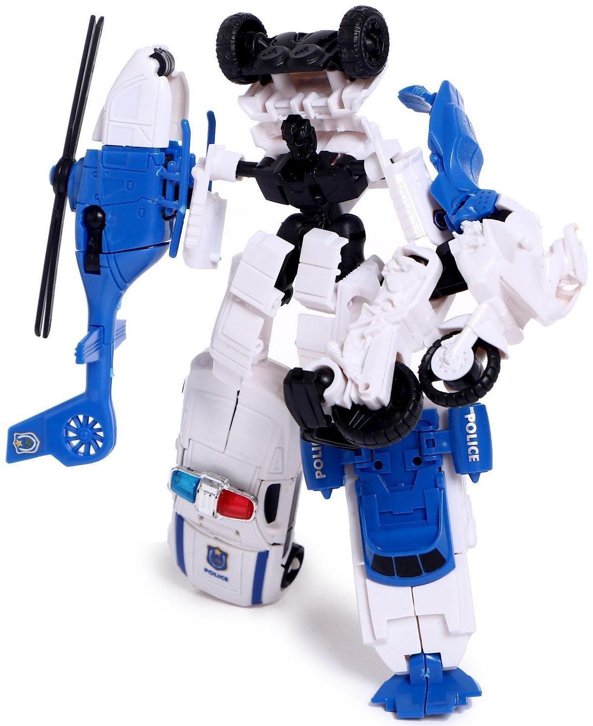 Набор роботов «Полицейский отряд», 5 трансформеров, собираются в 1 робота