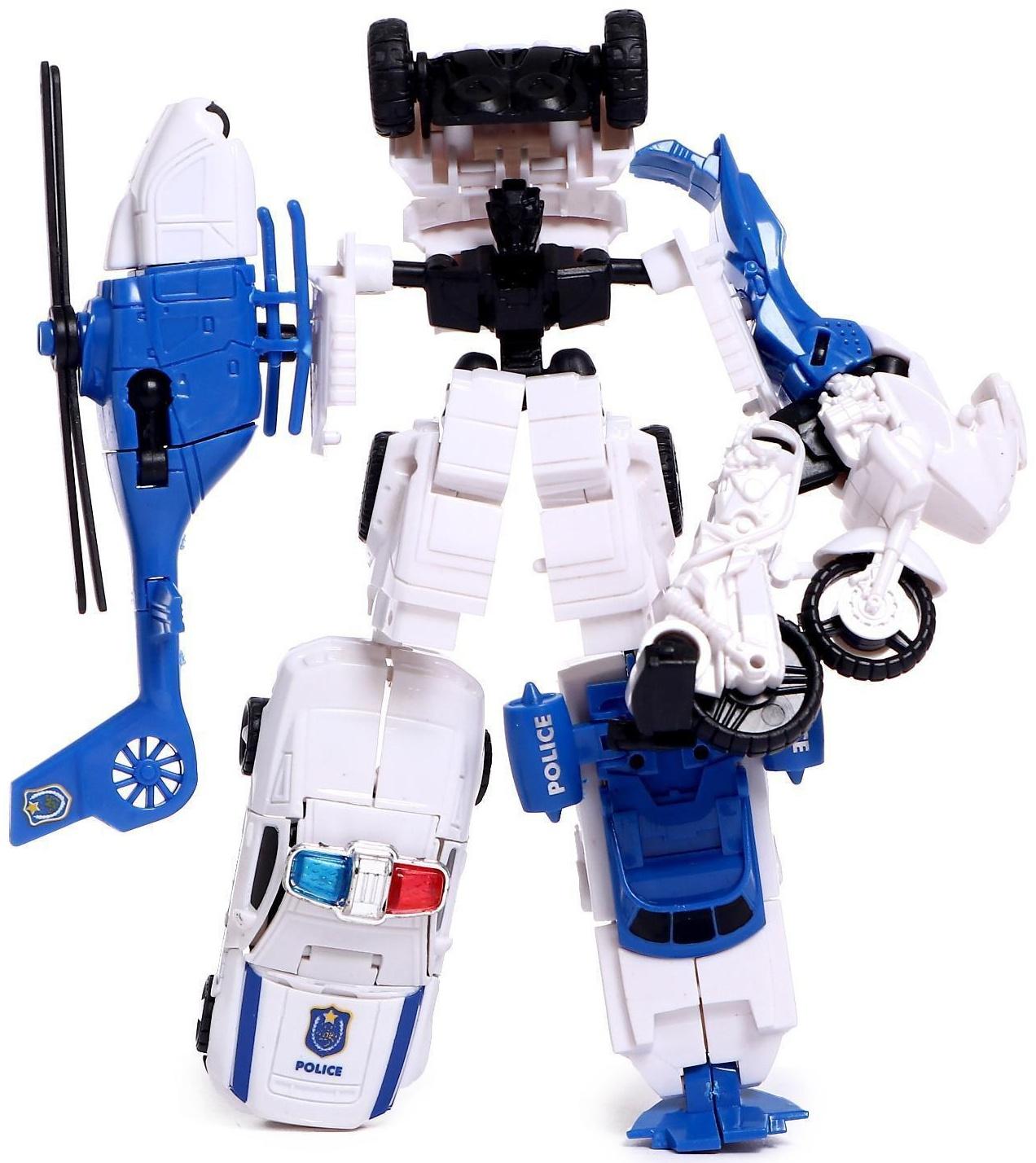 Набор роботов «Полицейский отряд», 5 трансформеров, собираются в 1 робота