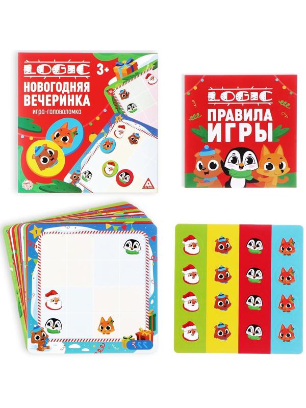 Игра-головоломка «Logic. Новогодняя вечеринка», 15 карт, 3+