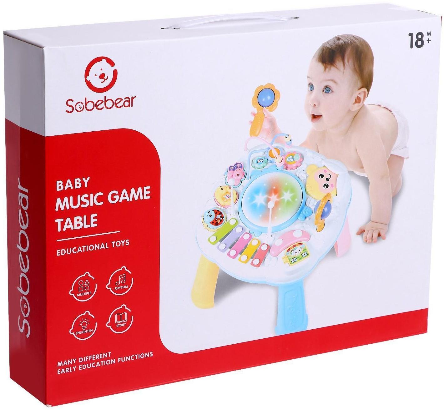 Развивающий столик «Учусь играть», световые и звуковые эффекты