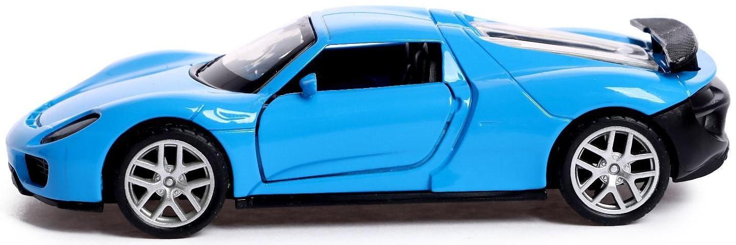 Машина металлическая «ГиперКар», 1:32, инерция, открываются двери, цвет синий