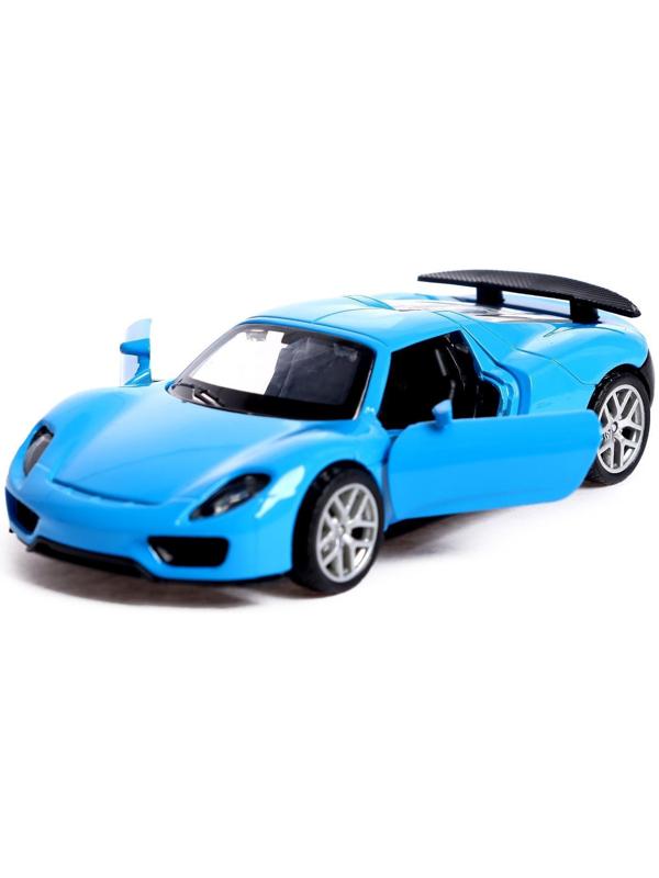 Машина металлическая «ГиперКар», 1:32, инерция, открываются двери, цвет синий