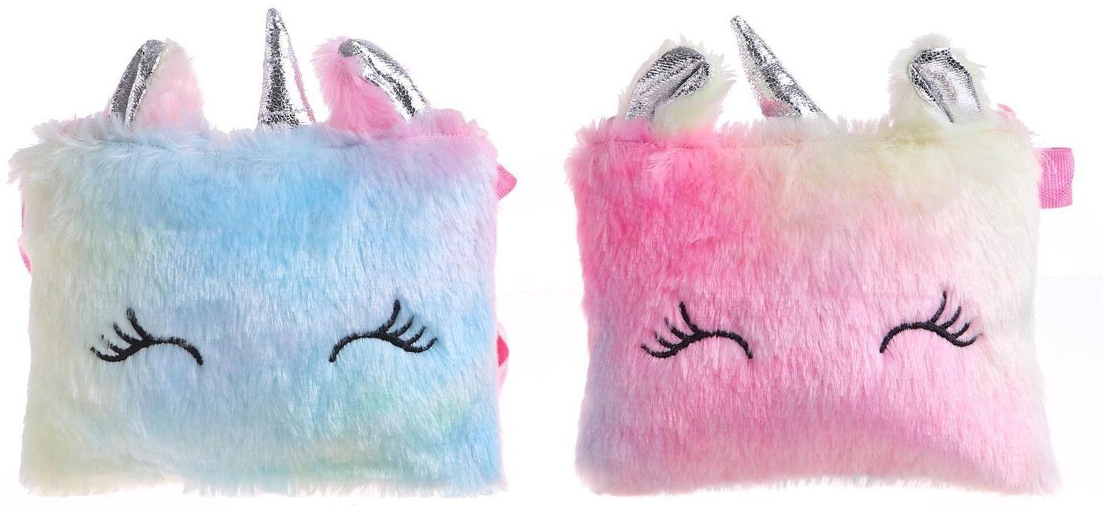 Сумка плюшевая «Единорог», 18*1*12 см, МИКС