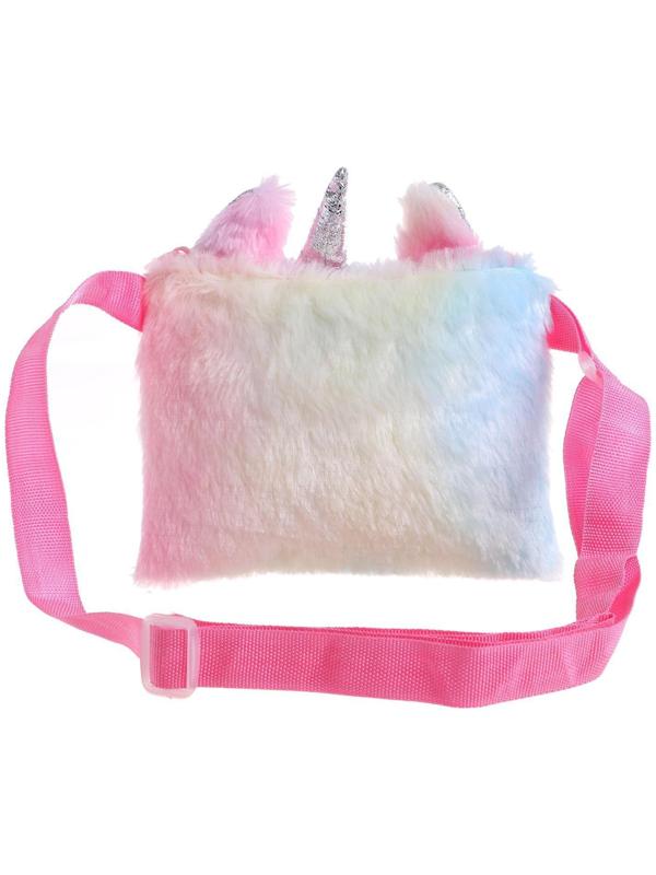 Сумка плюшевая «Единорог», 18*1*12 см, МИКС