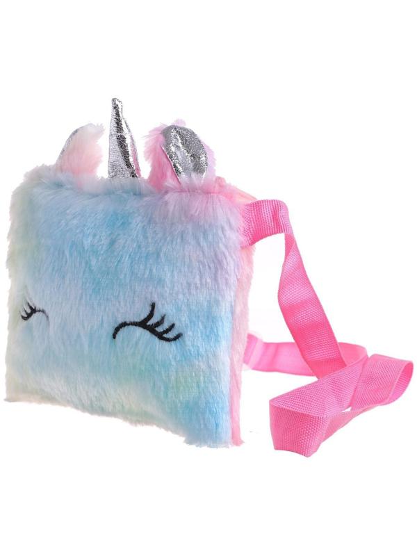 Сумка плюшевая «Единорог», 18*1*12 см, МИКС