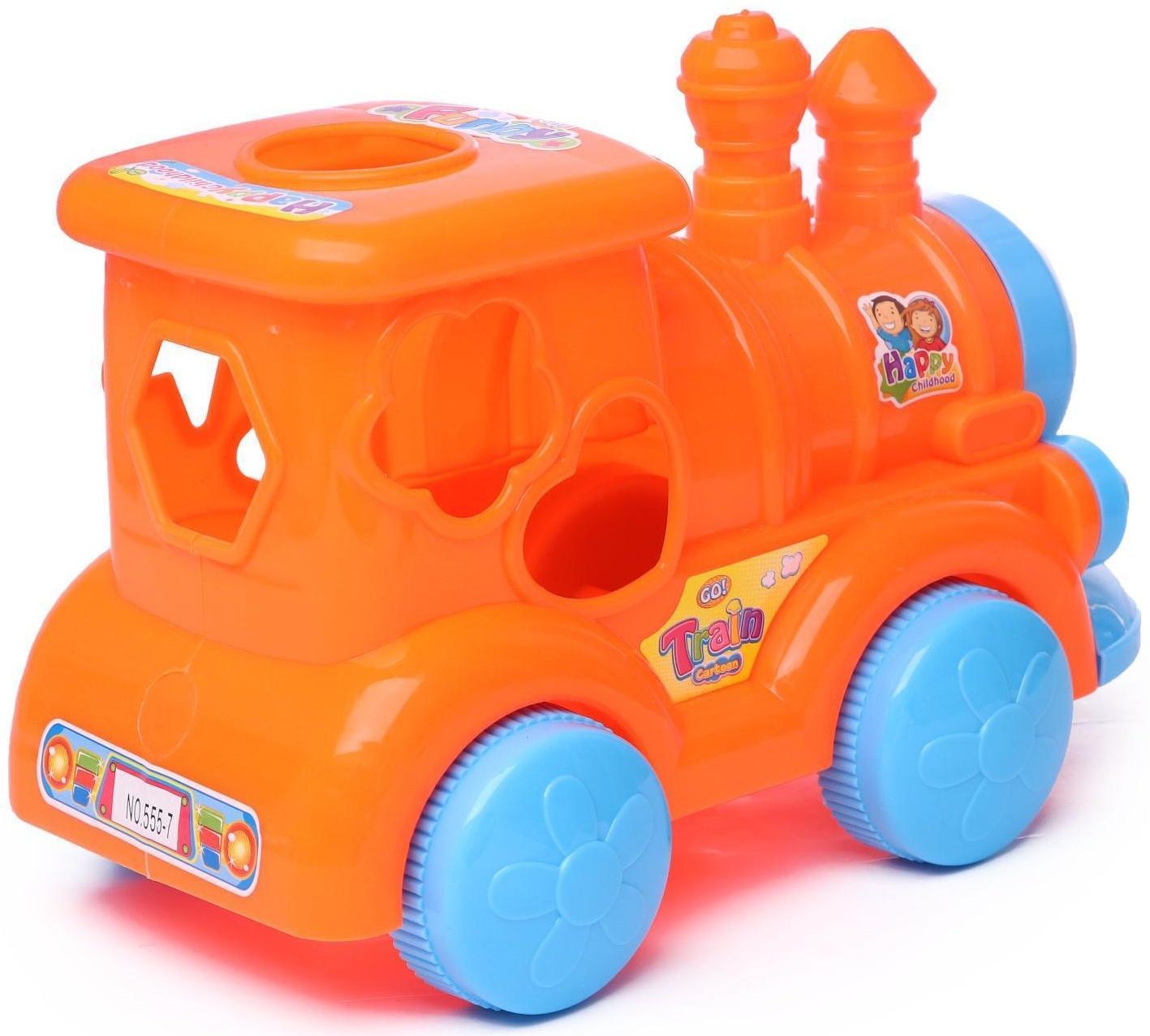 Каталка на верёвочке «Паровозик», МИКС