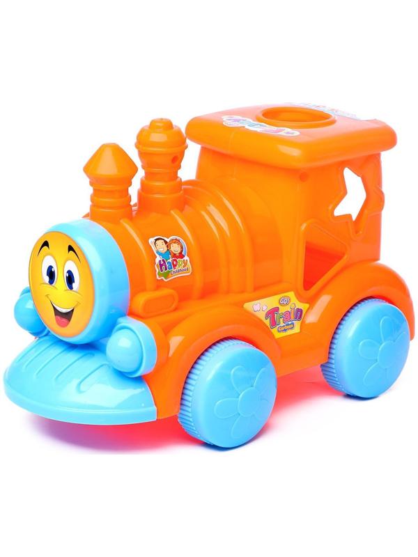 Каталка на верёвочке «Паровозик», МИКС