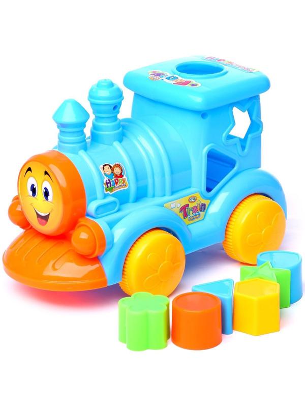 Каталка на верёвочке «Паровозик», МИКС