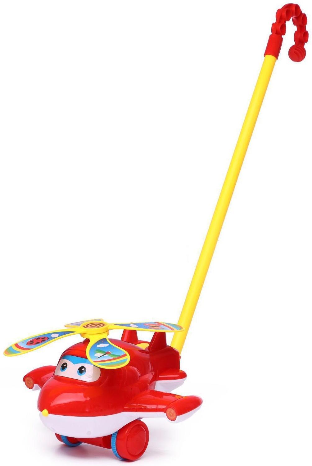 Каталка на палочке «Самолётик», цвета МИКС