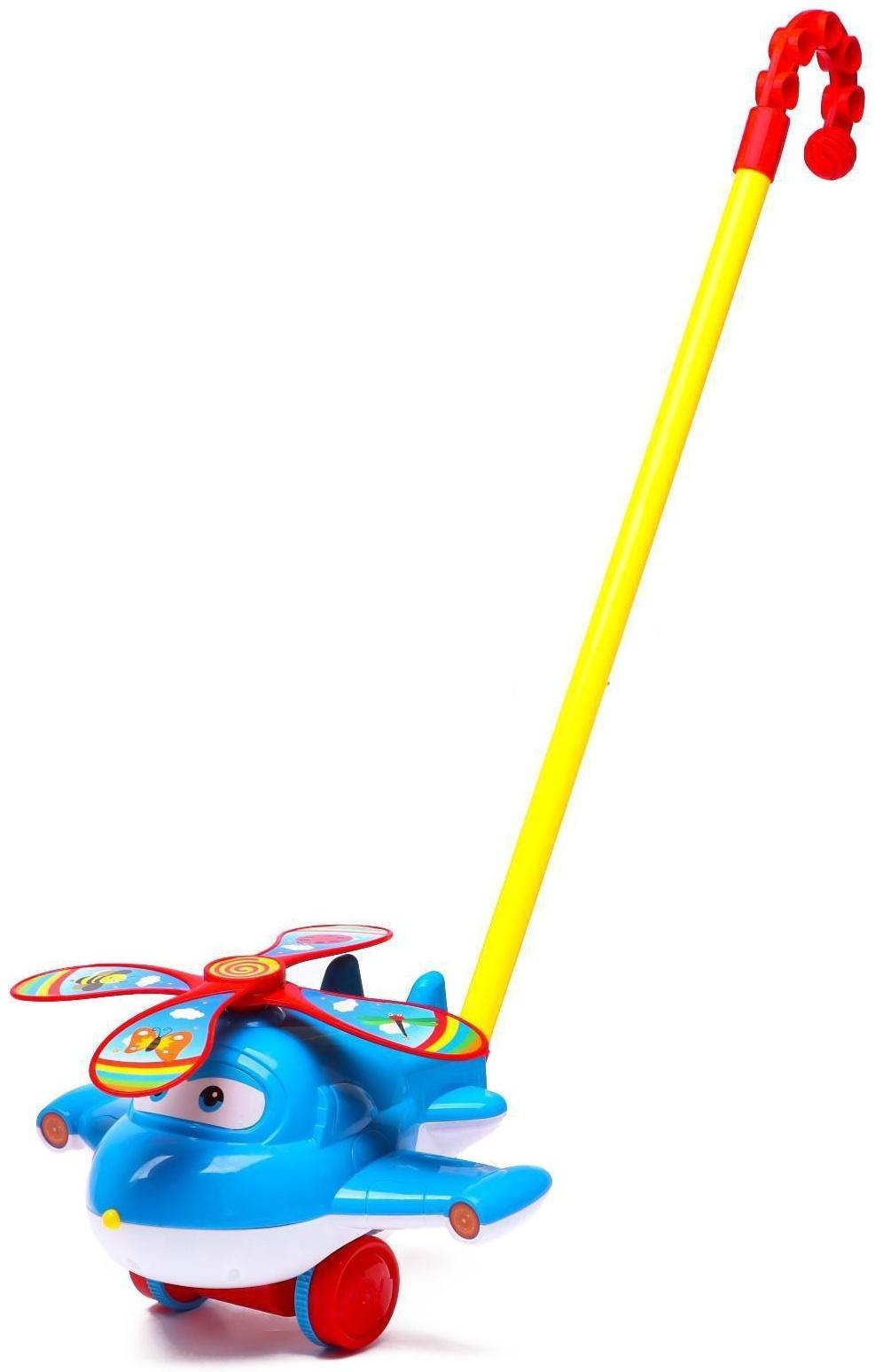 Каталка на палочке «Самолётик», цвета МИКС